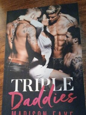 Triple Daddies Romance Novel - Pink & Black Cover